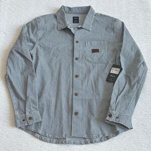 RVCA Chainmail Hickory LS Overshirt NWT